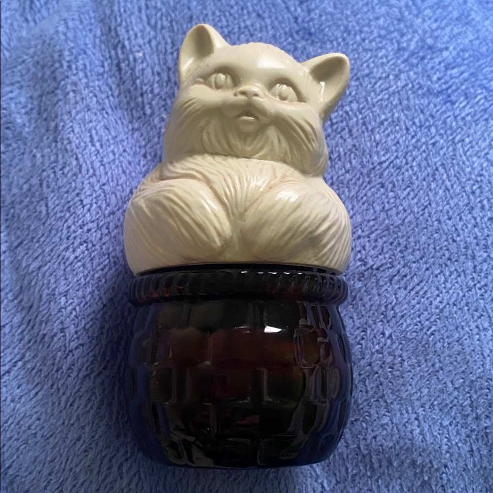 Avon Charisma Cat Cream Sachet in Dark Brown Jar